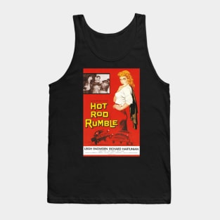 Vintage Drive-In Movie Poster - Hot Rod Rumble Tank Top